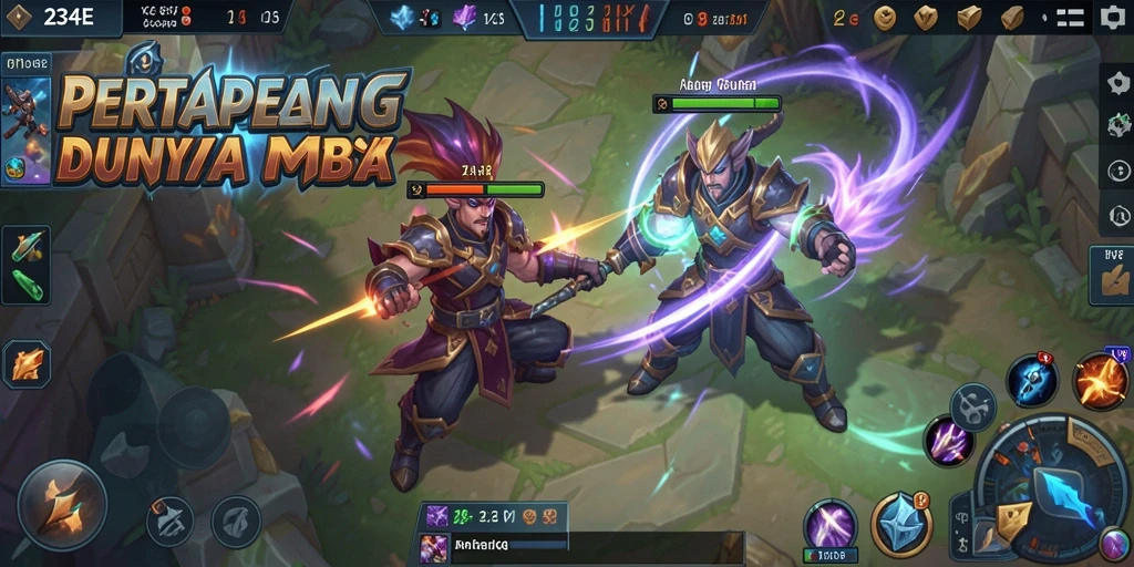Tampilan dinamis dan seru dari gameplay <strong>234E</strong> dengan pertarungan tim yang intens.