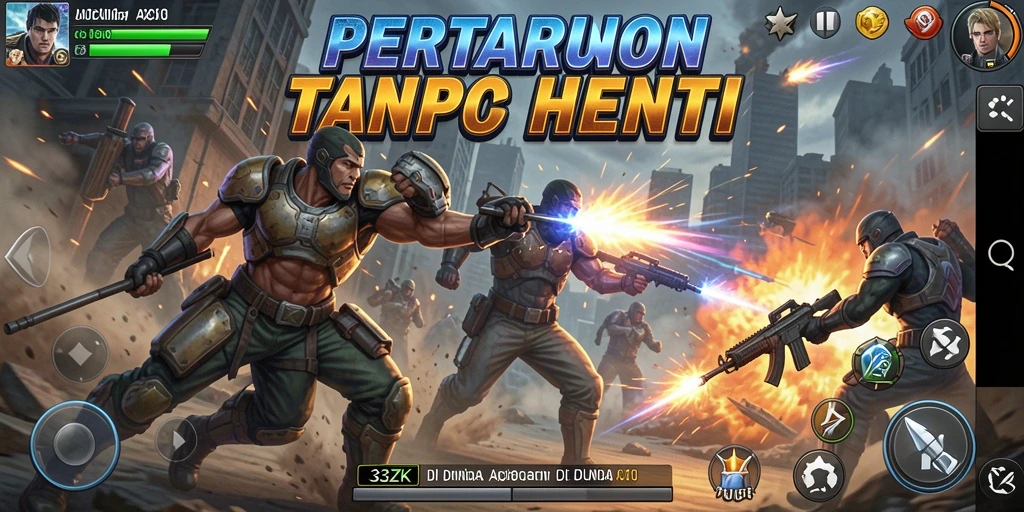 Tampilan gameplay 33ZK yang mendebarkan dan penuh aksi.