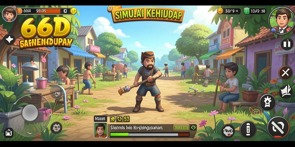 Tampilan gameplay 66D yang menarik dan interaktif.