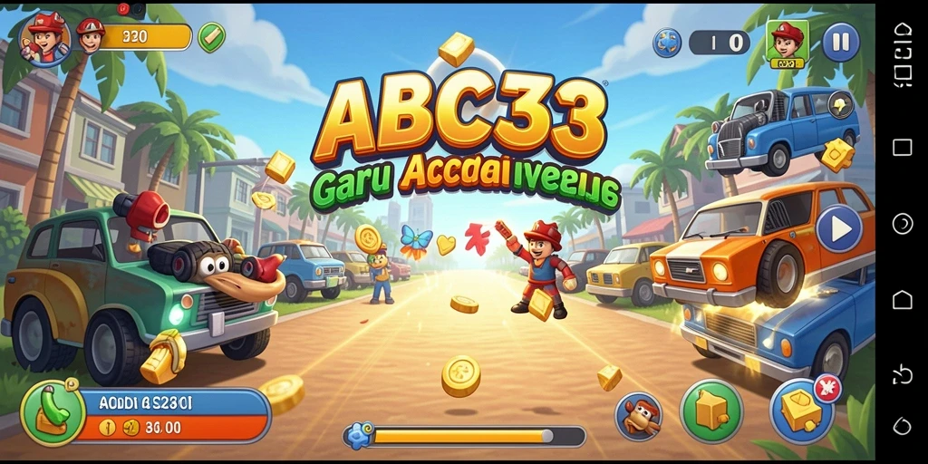 Tangkapan layar gameplay ABC33 dengan tampilan yang dinamis dan menegangkan.