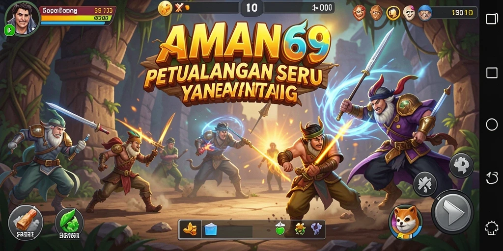 Tampilan gameplay petualangan seru di AMAN69.