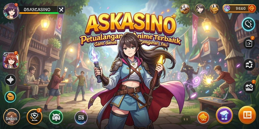 Gameplay seru ASKASINO menampilkan aksi karakter Anime yang mendebarkan.