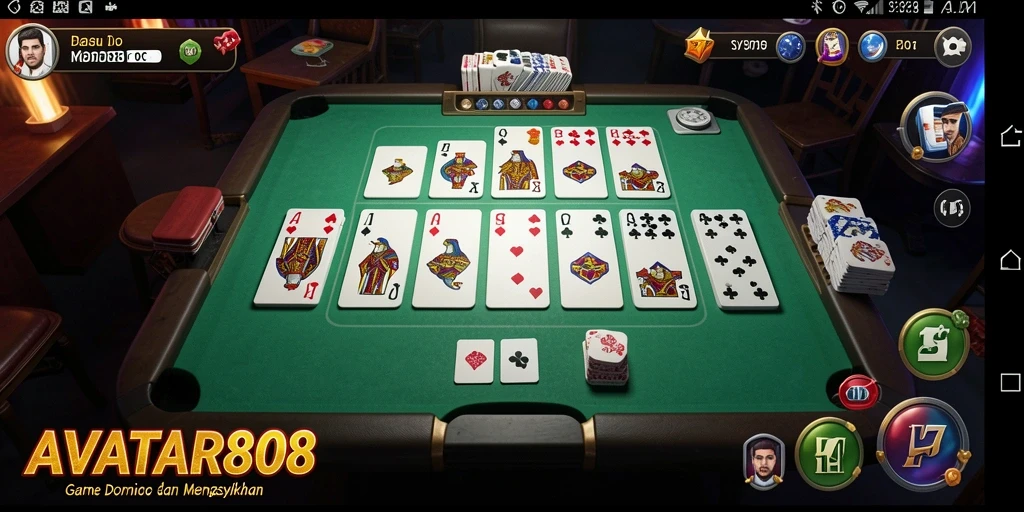 Tampilan gameplay Domino yang seru dan kompetitif di AVATAR808.