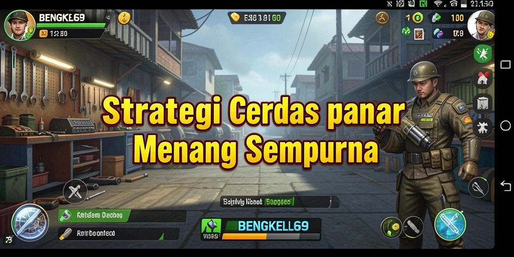 Tangkapan layar dari gameplay strategi BENGKEL69 yang menegangkan.
