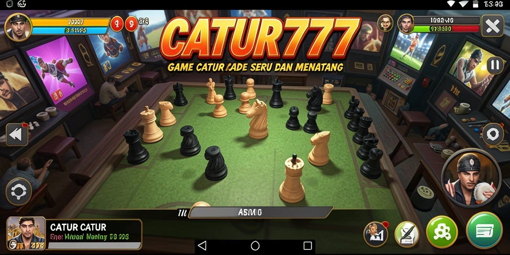 Screenshot dari gameplay CATUR777 yang menunjukkan serunya permainan catur.