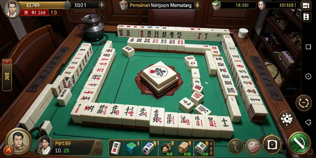 Tampilan gameplay seru Mahjong di EE789 dengan grafis menawan.