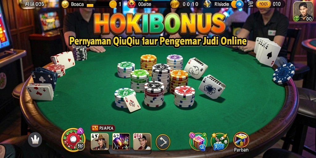 Tampilan seru dan gameplay QiuQiu di HOKIBONUS.