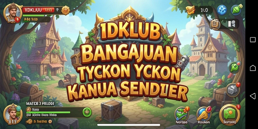Tampilan screenshot utama IDKLUB menampilkan gameplay Tycoon yang mendalam.
