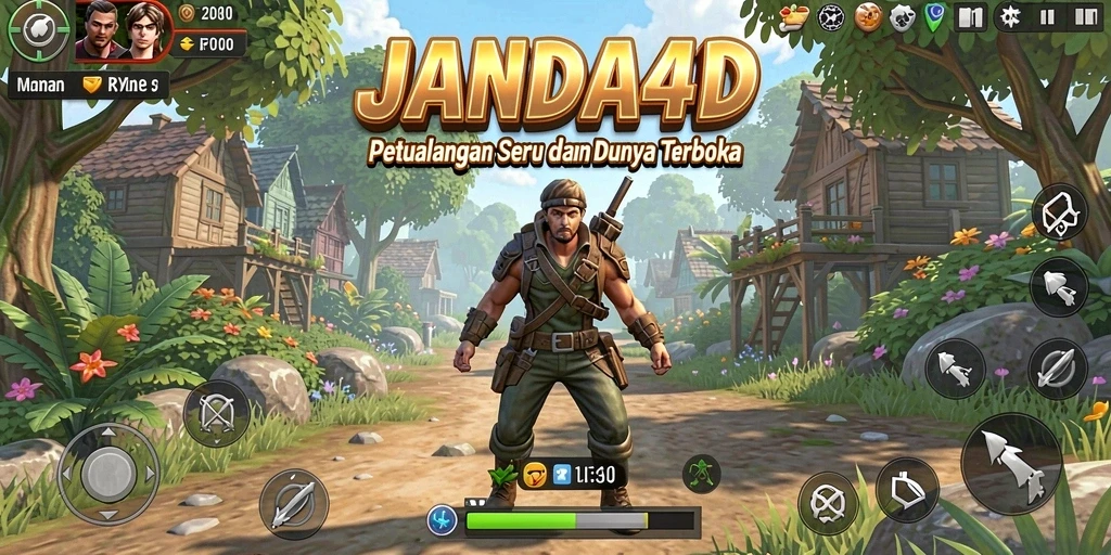 Gameplay seru JANDA4D dalam dunia terbuka yang luas
