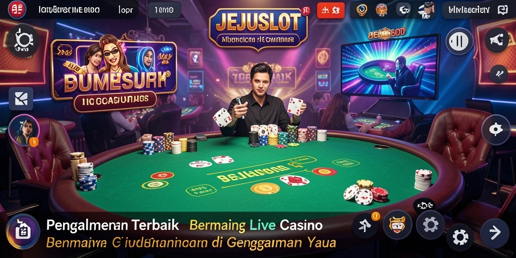 Tampilan menarik dari gameplay Live Casino JEJUSLOT.