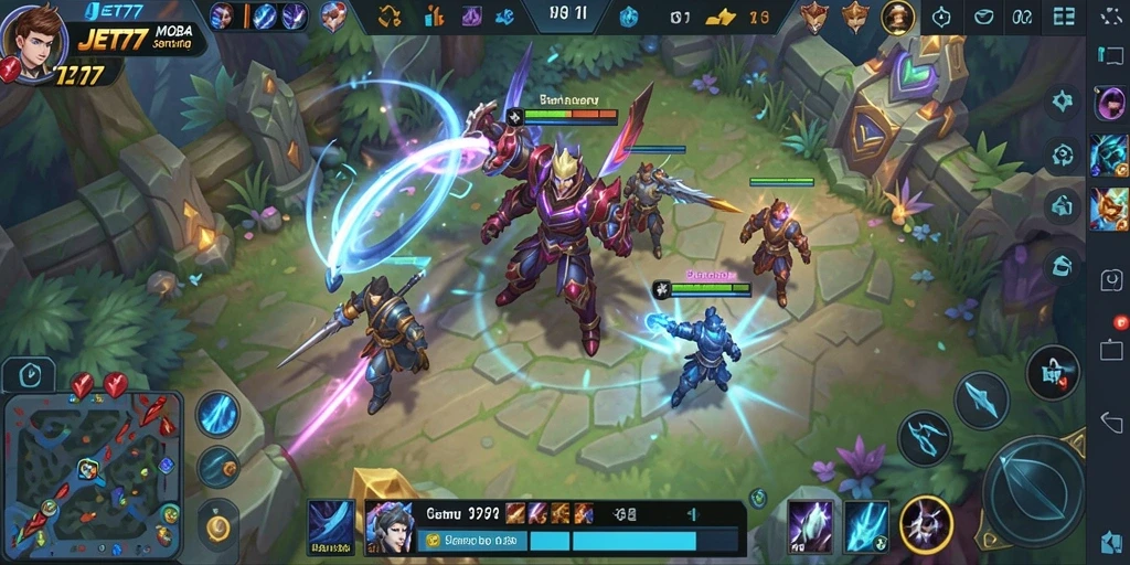 Tampilan menarik dari gameplay JET77 yang mendebarkan.