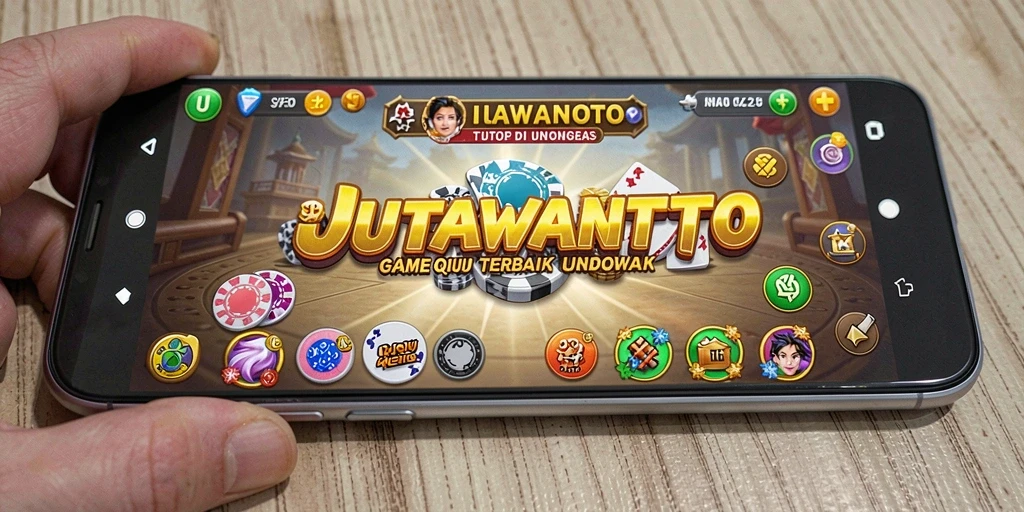 Screenshot gameplay QiuQiu JUTAWANTOTO menunjukkan momen seru permainan.