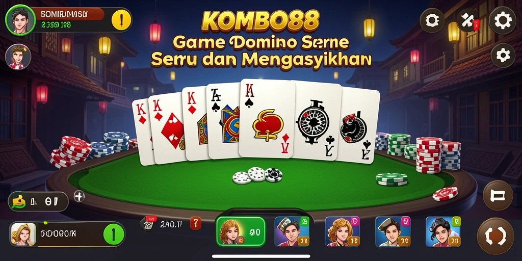 Tampilan gameplay domino yang seru dan interaktif.