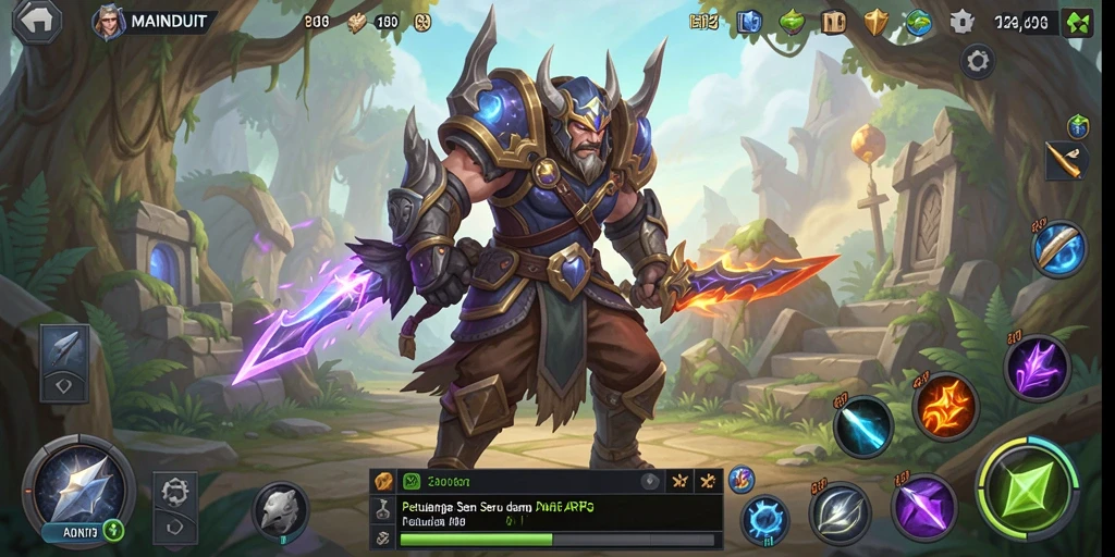 Tampilan menarik gameplay ARPG di MAINDUIT dengan pertarungan seru.