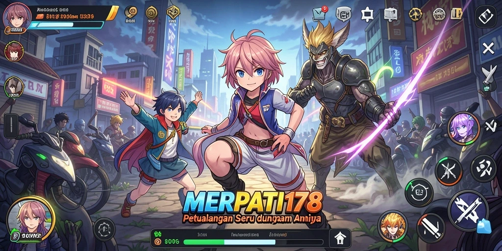 Tampilan gameplay seru dalam dunia Anime di MERPATI178.