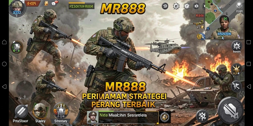 Screenshot gameplay MR888 menampilkan aksi pertempuran strategis yang mendebarkan.