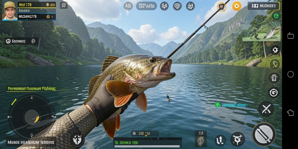 Tampilan gameplay yang seru di <strong>MUSANG178</strong> dengan beragam jenis ikan yang bisa ditangkap.