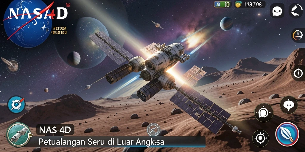 Screenshot gameplay NASA4D yang menampilkan misi luar angkasa yang seru.