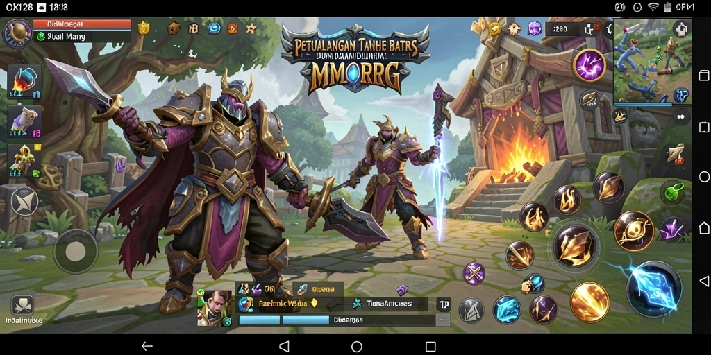 Screenshot OLX128 menampilkan aksi seru di dunia MMORPG.