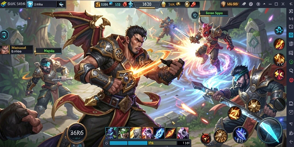 Screenshot utama R6R6 menampilkan aksi seru dalam pertarungan MOBA.