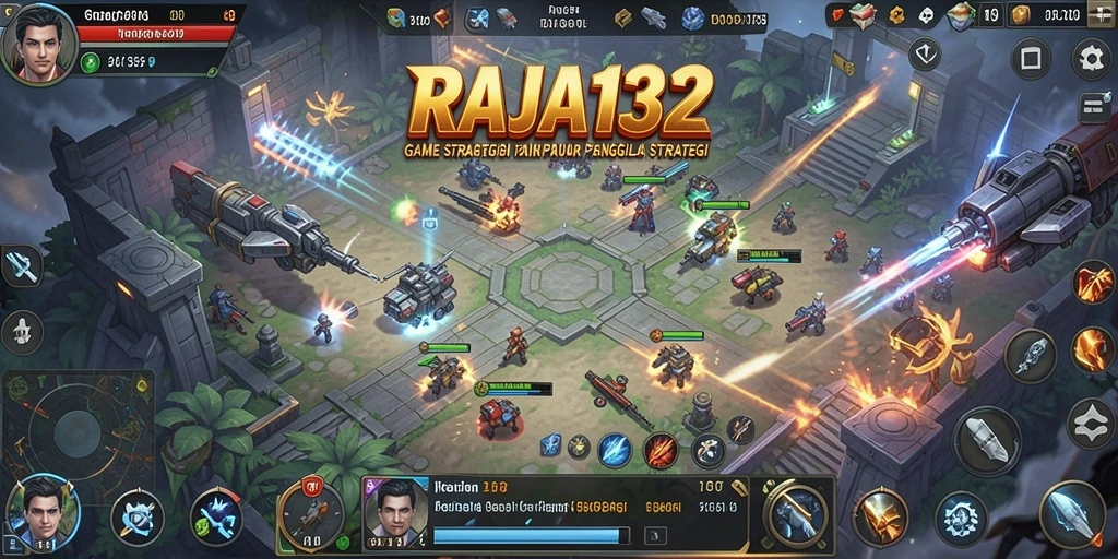 Screenshot RAJA132 menampilkan gameplay penuh strategi dan taktik.