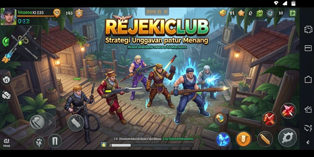 Screenshot gameplay REJEKICLUB menampilkan strategi pertempuran yang mendebarkan.