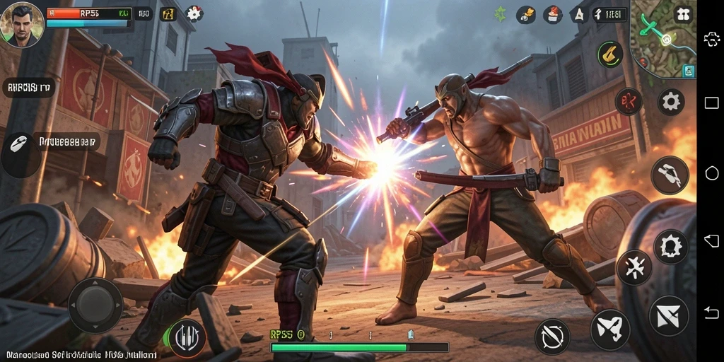 Tampilan gameplay RP55 yang intens dan seru dalam aksi penuh adrenalin.