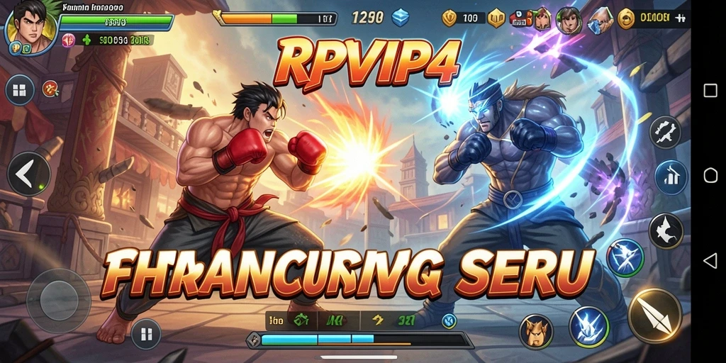 Tangkapan layar dari gameplay RPVIP4 menampilkan aksi pertarungan yang seru.