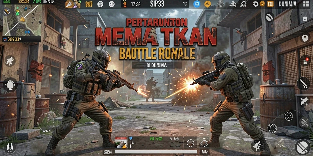 Gameplay SIP33 yang mendebarkan dalam pertempuran Battle Royale.