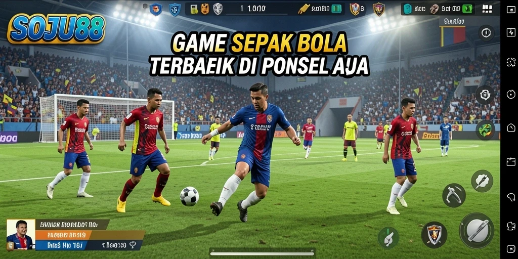 Gameplay mendebarkan dari SOJU88 dengan aksi sepak bola yang intens.
