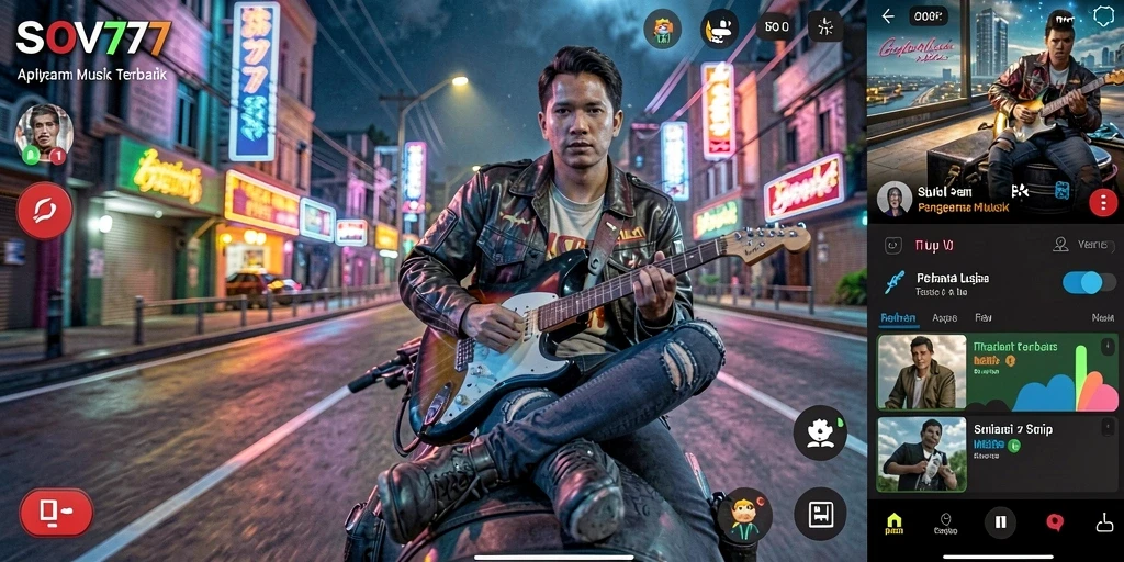Screenshot gameplay SOV777 menampilkan pengguna menikmati musik interaktif.