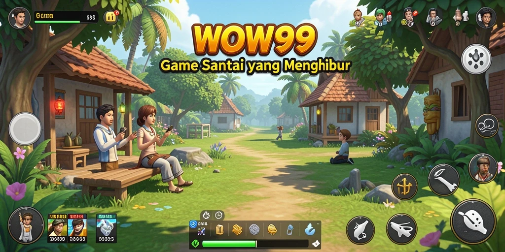 Tampilan gameplay menghibur dari WOW99 yang penuh warna.